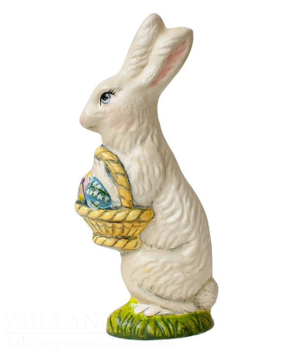 Standing Rabbit with Floral Eggs