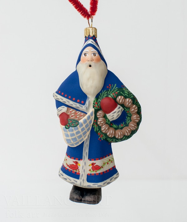 Santa in Navy Blue Coat