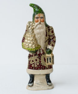 Custom Red and Green Brocaded Father Christmas