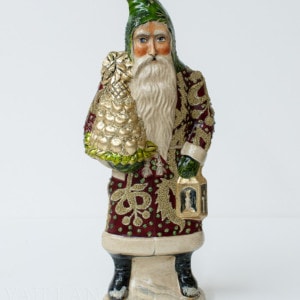Custom Red and Green Brocaded Father Christmas