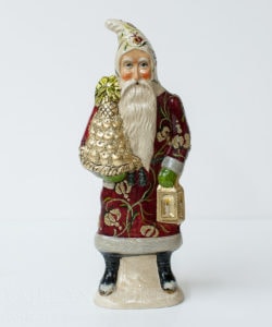 Custom Red and White Brocaded Father Christmas