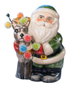 Santa with Tangled Reindeer
