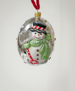 Jingle Balls™ Silver Snowman with Shovel