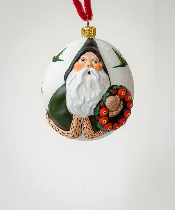 Jingle Balls™ Green Santa with Wreath