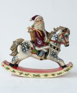 Santa Riding Rocking Horse
