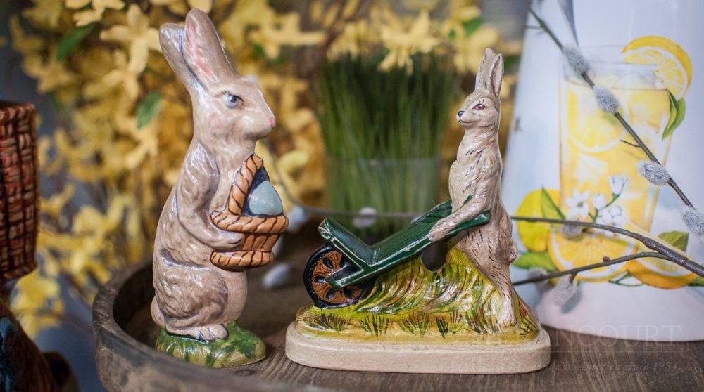 Chalkware Rabbits for the Spring Season