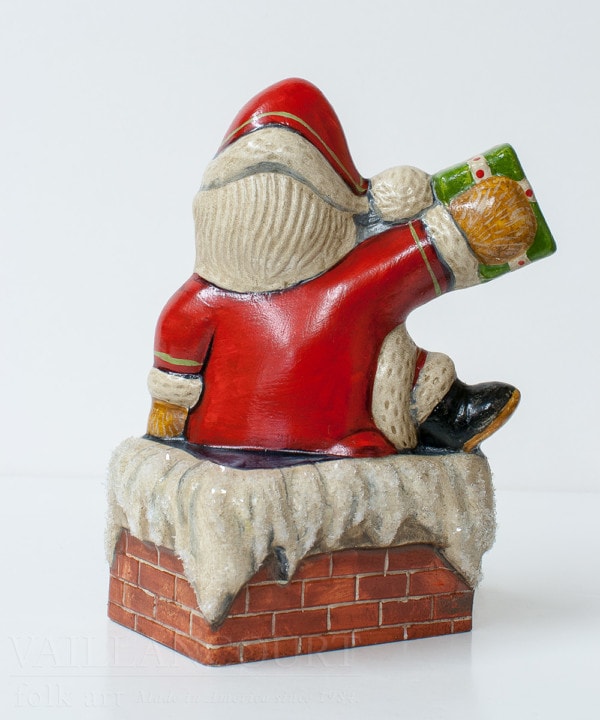 Red Santa in Chimney