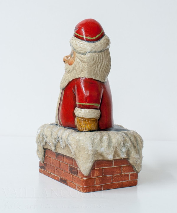 Red Santa in Chimney