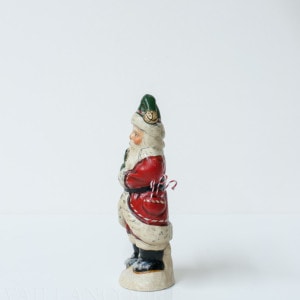 Candy Cane Santa with Gold Bag