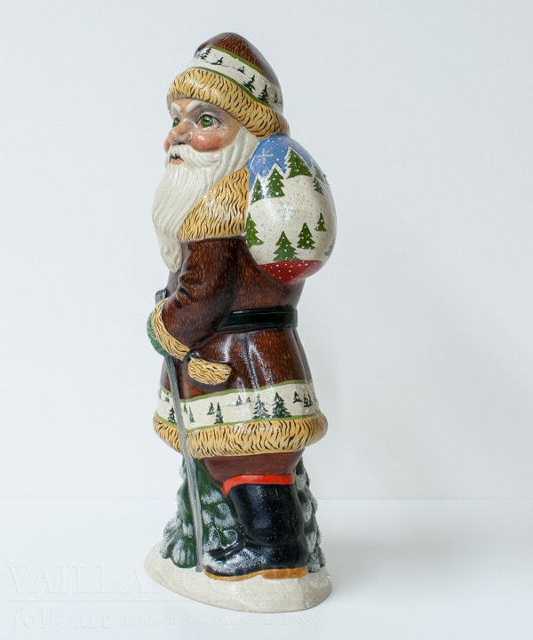 One of a kind Santa with Walking Stick