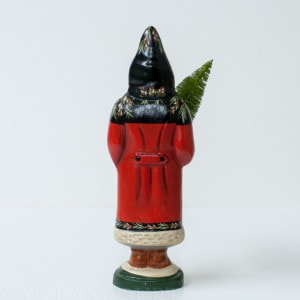 Black and Red Santa with Tree