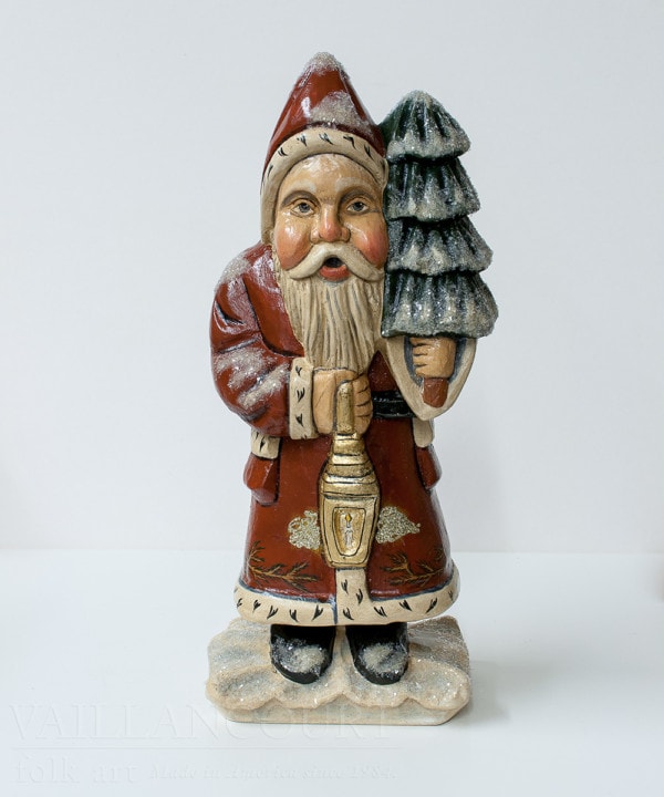 Woodland Santa with Gold Lantern