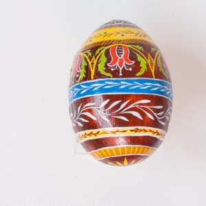 Decorated Floral Flat Egg