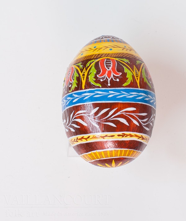 Decorated Floral Flat Egg