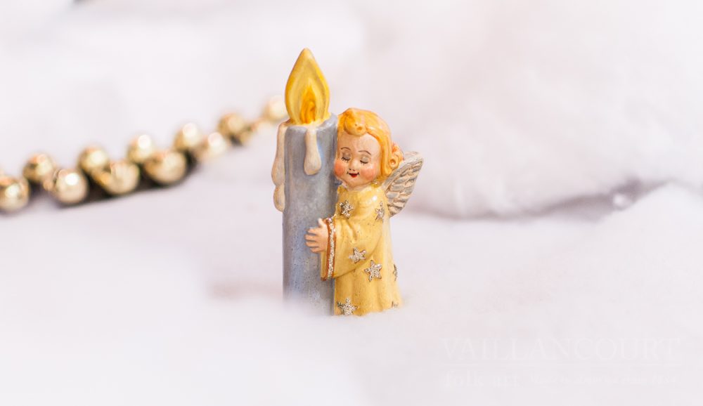 Chalkware Angel with Candle