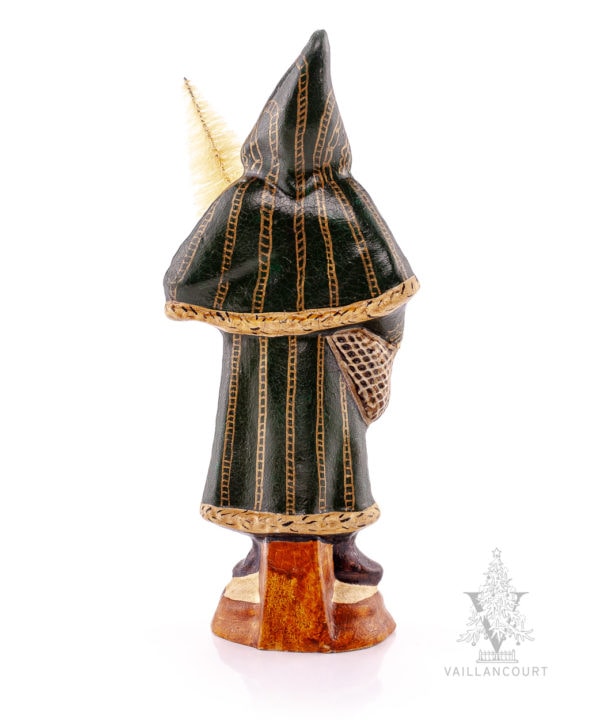 Green Father Christmas with Pointed Hood