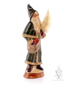 Green Father Christmas with Pointed Hood