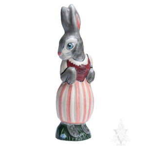 Bunny in Stripe Skirt