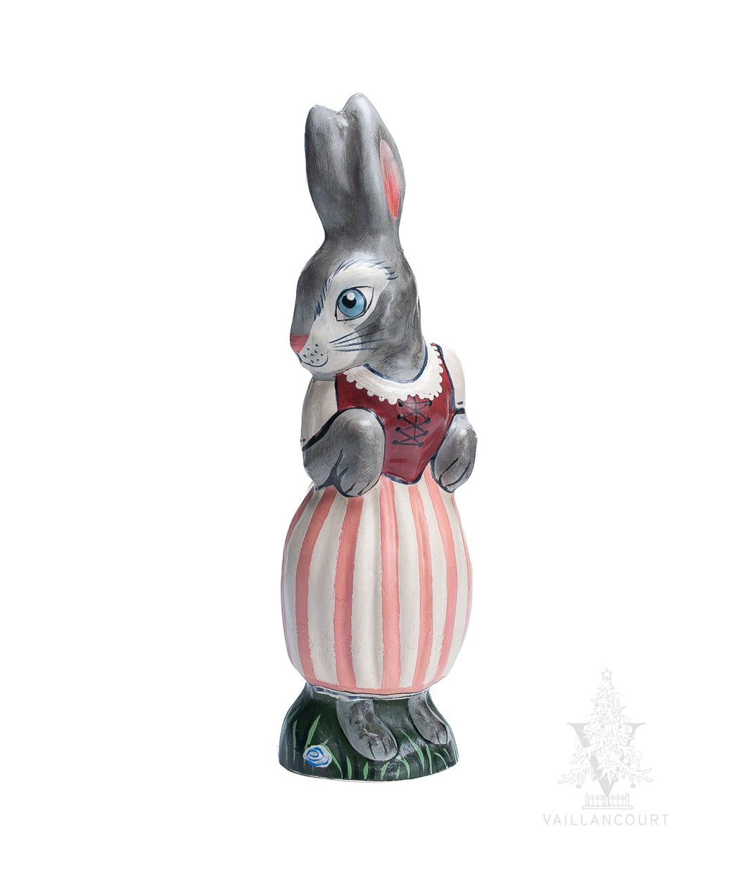 Bunny in Stripe Skirt