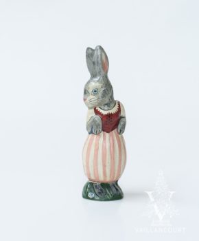 Bunny in Stripe Skirt