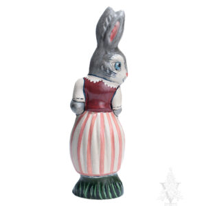 Bunny in Stripe Skirt