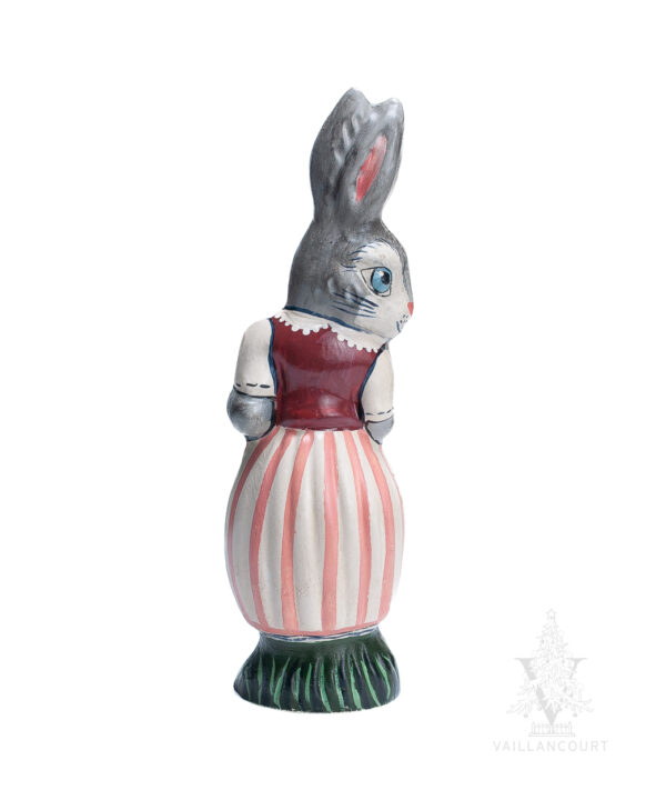 Bunny in Stripe Skirt