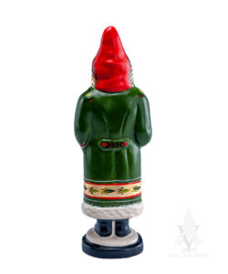 Green Santa with Gold Wreath