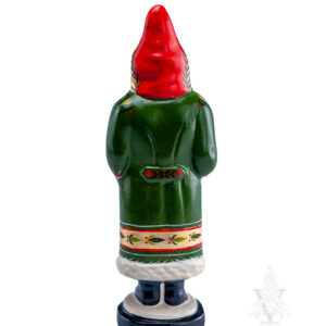 Green Santa with Gold Wreath