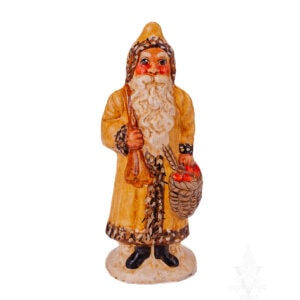 Yellow Father Christmas with Walnuts in Sack