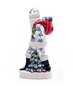 Walking Stick Father Christmas in Silver