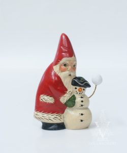 Santa with Colonial Snowman