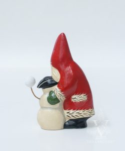 Santa with Colonial Snowman