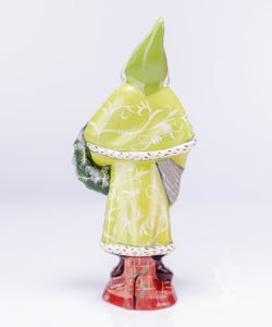 Father Christmas with Gold Apple Wreath