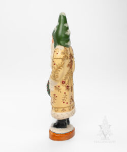 Pale Yellow Kissing Ball Santa