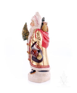 Big Gold European Father Christmas with Teddy Bears