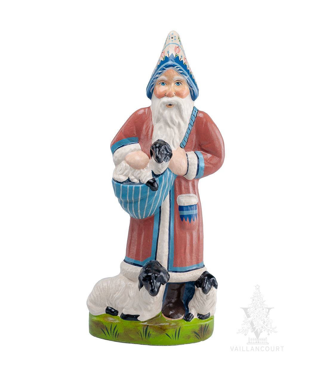 Spring Father Christmas with Lambs