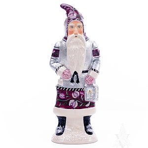 Father Christmas in Plum and Silver