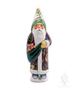 Burgundy Brocade Santa