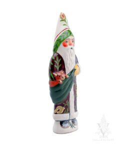 Burgundy Brocade Santa