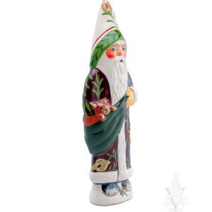 Burgundy Brocade Santa