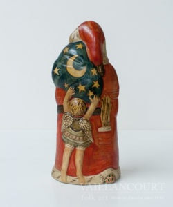 Santa with Angel Holding Sack