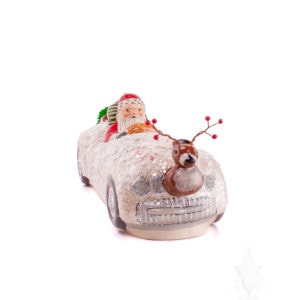 Santa with Reindeer Hood Ornament