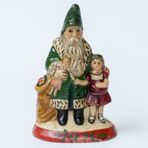 Father Christmas with Girl, Full Body (Painted by Judi), VFA Nr. 176