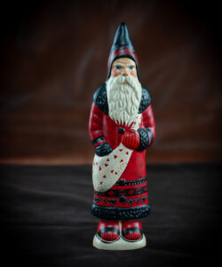 Santa in Red and Black Coat