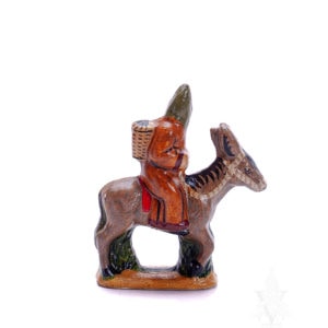 Miniature Father Christmas on Donkey