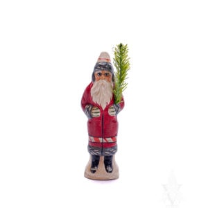 Miniature Father Christmas with Striped Mittens