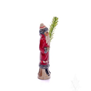 Miniature Father Christmas with Striped Mittens