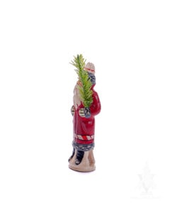 Miniature Father Christmas with Striped Mittens