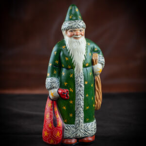 Old World Father Christmas with Green-Starred Coat