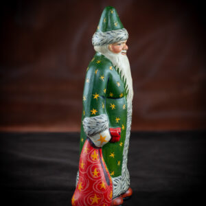 Old World Father Christmas with Green-Starred Coat